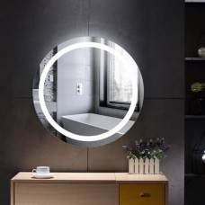 Круглое настенное зеркало 110 см со светодиодной LED-подсветкой Лина 